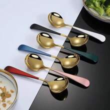 Customized Stainless Steel Spoon; Rice Spoon; Soup Spoon; Spoon For Soup; Spoon For Bird's Nest; Gift Spoon. - Multicolor - View 5