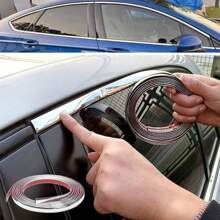 1 件电镀幻影色/银色汽车装饰条，保险杠防刮条，通用型号 - 銀色 - 查看 13