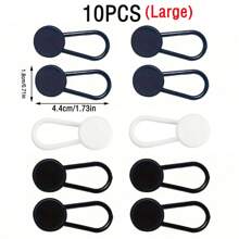 6 件/包弹性腰部可调节扣，腰带延长纽扣，男女通用橡胶可调节 1.5 厘米 - 1.8 厘米（0.59 英寸 - 0.71 英寸）紧固件，包括黑色、蓝色、卡其色、大号和中号 - 彩色 - 查看 23