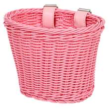 1PC Waterproofs Plastic Wovens Bicycles Basket Detachable Wicker Front Handlebars Bikes Basket Children Bicycles Basket,21x15x15cm/8.27x5.90x5.90inch