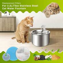 4/8/12/24 Pcs/Set Filter Pengganti Air Mancur Kucing, Filter Karbon Aktif, Filter Pengganti Dispenser Air Hewan Peliharaan dengan Filtrasi Tiga Lapis - MultiWarna - View 4