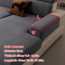 1pc Plush Jacquard Anti-Slip Sofa Seat Cushion Cover, Waterproof, Soft & Skin-Friendly, Pet-Proof, Elastic Sofa Slipcover, Suitable For L-Shaped Combination Sofa And 1/2/3/4 Seat Sofa, All Season - Dark Grey - View 12