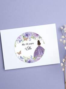 1~100pcs 4cm Custom Stickers,Personalized Photo Stickers Labels, Wedding Stickers, Photo Labels, Birthday Party Stickers, Personalized, Custom, Celebration Labels, Pictures Custom Photo Sticker, Personalized Picture Sticker For Anniversaries, For Valentine's Day Mother's Day Birthdays Children's Day Father's Day, For Graduation, For Weddings, For Housewarming School, Home, Office