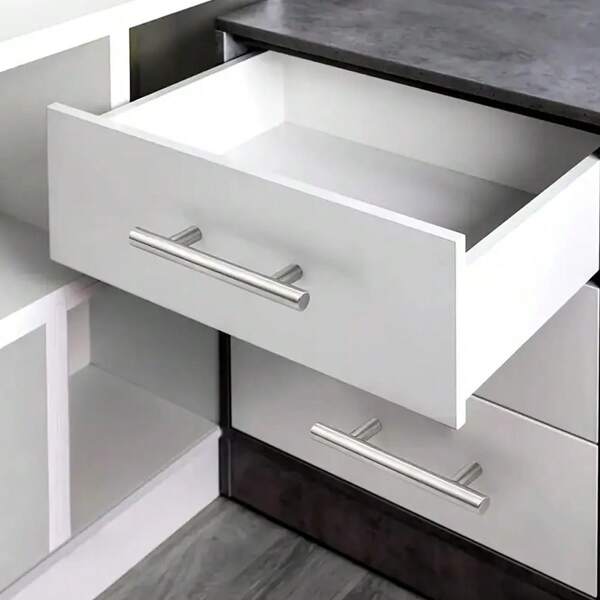 5 piezas Tiradores de gabinete de cocina con forma de T y tubo redondo para puerta de gabinete, manijas de cajón de cocina