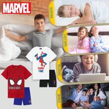 Marvel Spiderman Short Pyjama Set Breathable Loungewear Pack Of 2 Gift - Multicolor - View 4
