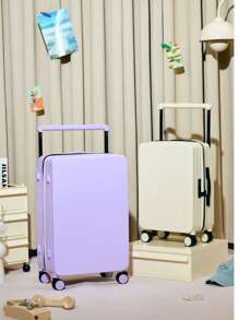 1 Pc Lightweight Luggage Hard Shell Trolley Cases With Spinner Wheels & Cosmetic Bag, Telescopic Handle, Cup Holder, Password Lock, Hardshell Luggage Set 20 Inch, TSA Lock Suitcases, Large Capacity Carry-On Checked Baggage, Hard Hardside Luggage, Lightweight Travel Suitcases, Holiday Vacation Travel Accessories Summer Travel Essentials
