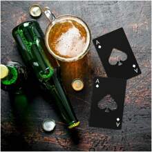 2/4/8 Pik-Ass Flaschenöffner Kreditkartengröße Poker Deckel Öffner tragbarer Edelstahl Dosenöffner