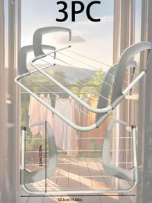 1 szt./2 szt./3 szt. kwadratowy metalowy + plastikowy stojak do suszenia ubrań | składany, odporny na rdzę i oszczędzający miejsce | dla użytkowników domowych, najemców i studentów | do użytku na balkonie, w pomieszczeniach i na kaloryferze | pasuje przez cały rok i na porę deszczową | regulowany stojak na ubrania, organizer bez wiercenia, kompaktowa suszarka