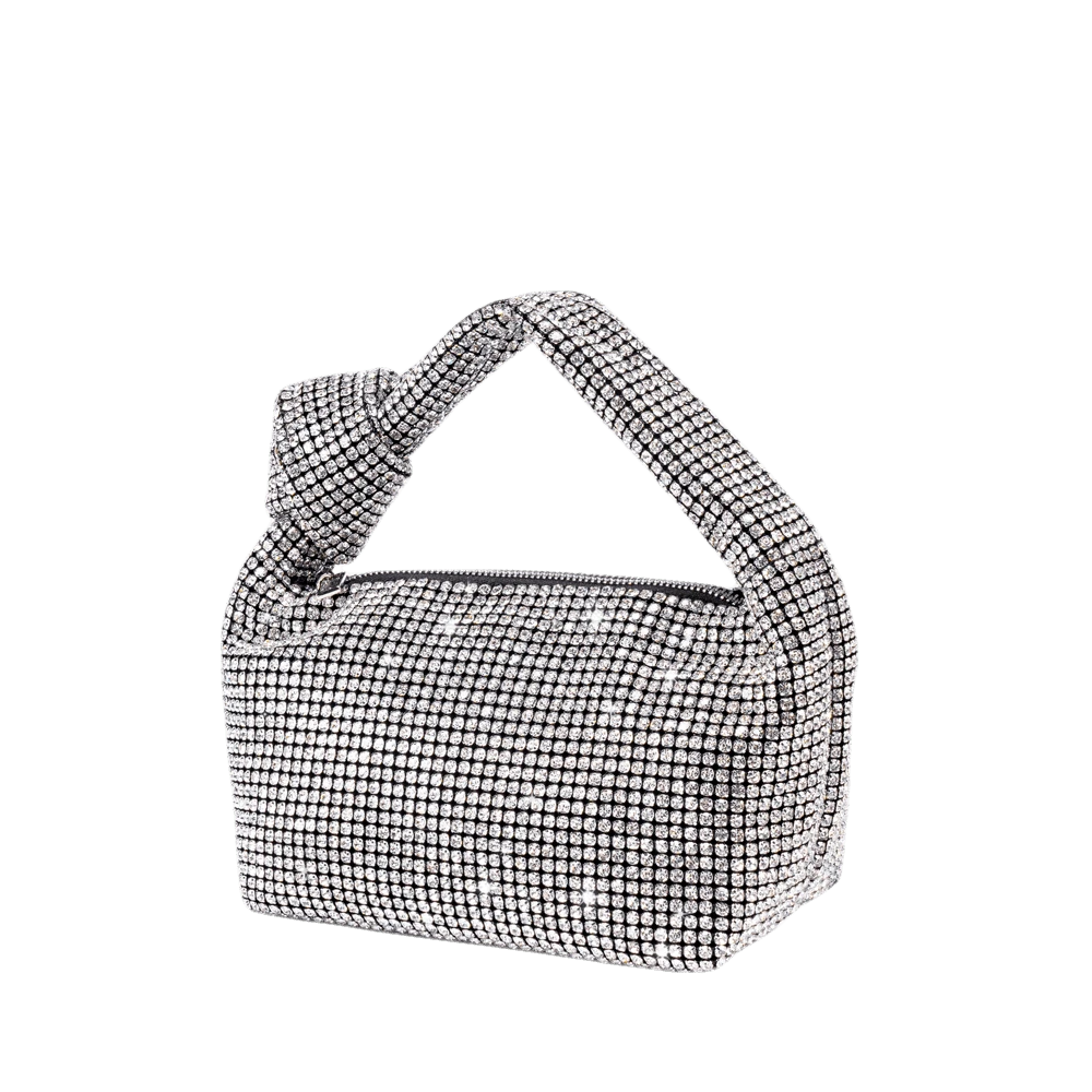 Denhuaki Rhinestones Evening Clutch Bag Purses And Handbag Luxury Designer Shiny Crystal Clutch Purse - 銀色 - 查看 1