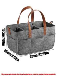 1pc Multipurpose Felt Car Trunk Storage Bag, Fiber Material, Car Storage Bag With Handle, Dust And Moisture Resistant, Practical Car Accessories
