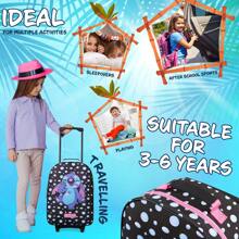 Disney Suitcase Foldable Trolley Bag 47 X 30cm 2 Wheels Extendable Handle Gift - Black - View 5