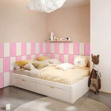 Set de 5 protectores de pared adhesivos suaves y de color liso minimalista de Cycleader, de fácil aplicación, de espuma de poliuretano (PU) suave para cabecera de cama, tatami y decoración de pared