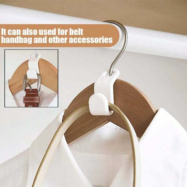 10pcs Multi-Color Heavy Duty Cascade Hangers Connectors, Space-Saving Clothing Rack Extenders, Gift For Holiday Organization, Suitable For Plastic Stackable Hangers, Wardrobe Organizer Hanger Hooks