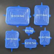 Stretchable Silicone Kitchen Lid, 6-Piece Accessory, Reusable, Airtight, For Food Packaging, Keeps Food Fresh - Random - View 2