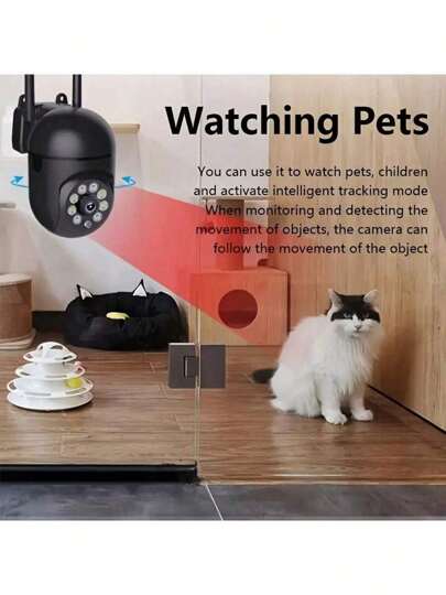 1080P 2.4G 360°PTZ WIFI Security Camera Add 64G Memory Card, Home/Pet Monitoring Mobile App, WiFi Home Security, Supports 2.4GHz Or 5GHz WiFi, Two Way Audio, Motion Detection, Person Tracking, Provide Single Monitor, Monitor Card (Memory Reading Capacity Of 58.2G) Specifications, Great Value The Vacation Season, Family/Relatives/Friends, Guards view 6