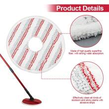 2pcs Replacement Mop Pad Heads Compatible With Spin Scrubber Mop 161822, Hook And Loop Wet & Dry Use Mop Accessories - Multicolor - View 5