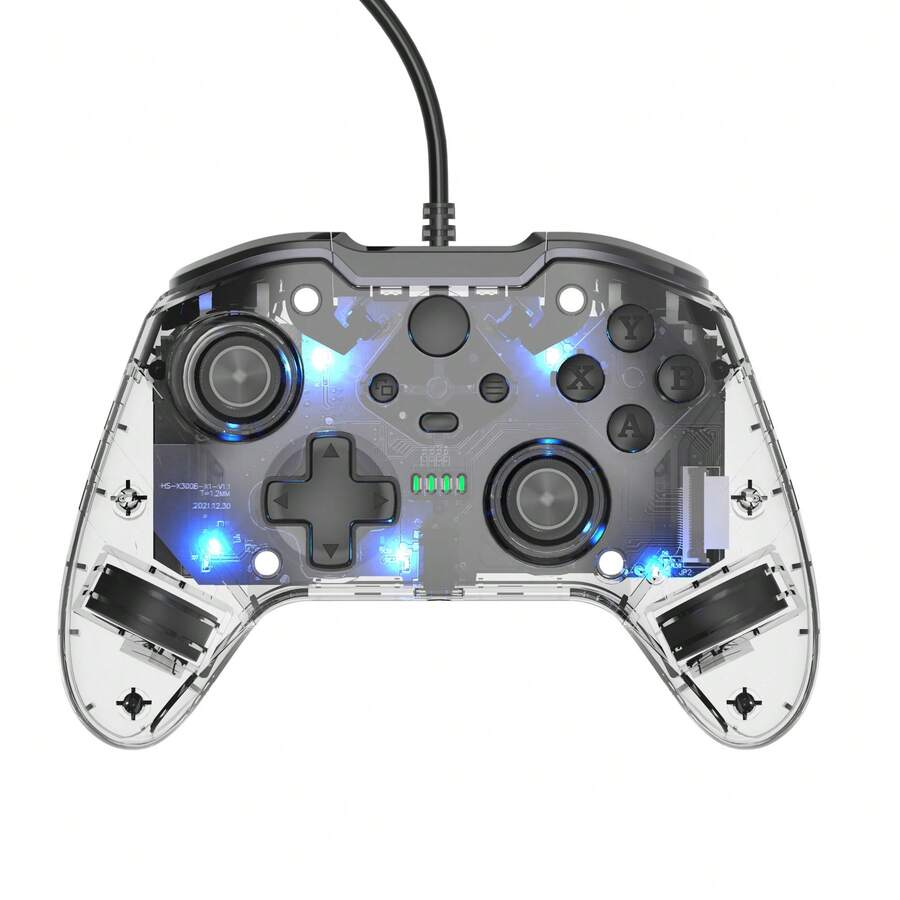 Control con cable TOPWOLF para X-Box One/Slim/Series/X/PC con chip original, compatible con el protocolo del control original de X-BOX ONE, función de vibración dual, cubierta reemplazable para control con cable de X-BOX ONE