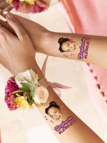 Custom Photo Temporary Tattoos For Adults, Personalized Fake Tattoos With Name For Couples, Temporary Tattoos For Bachelorette Parties - Multicolor - View 3
