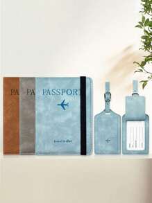 1pc RFID Passport Holder, Thin Passport Wallet, Retro PU, Multi-Function Wallet, Travel Passport Bag,Passport Covers And Luggage Tags Set,Waterproof Blocking Travel Wallet Passport Holder, Cute Passport Book For Women Men Holiday Essentials Holiday Travel Essentials Travel Bag Travel Accessories