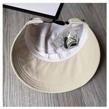 Women's Wide Brim Sun Hat With UV Protection, Hollow Top And Packable Visor, Ideal For Summer And The Beach.