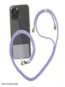 1 Piece Universal Lanyard Set For All Cell Phone Models, 2024 New Design, Multiple Colors Available, Suitable For Dog Walking, Sports, Travel, Phone Strap, Crossbody Phone Lanyard - Màu tím hoa cà - Xem 1