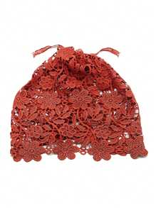 1pc Women Summer Ultra-Thin Rhinestone Lace Headband Ponytail Scarf Hat, Breathable Hair Cover, Suitable For Daily Wear, Spring/Summer, Applicable To All Ages, Foldable, Wide Brim, Bohemian Style, Suitable For Dates, Gatherings With Friends, Blind Dates, Outdoor Activities, Beach Vacations - MZ2799 - View 5