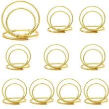 10 件圆形纸夹图片卡展示架、座位卡夹、照片夹、桌号夹，适用于婚礼派对生日办公室 - 彩色 - 查看 13