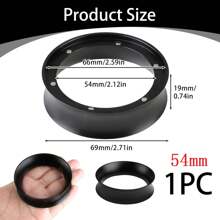 1个58/54/51毫米磁性定量漏斗和滤饼筛套装，磁性浓缩咖啡定量环，可重复使用的1.7毫米滤饼筛，316不锈钢材质，适用于所有58/54/51毫米手柄，浓缩咖啡工具，浓缩咖啡配件