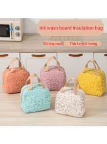 1pc New Watercolor Insulation Lunch Bag, Thermal Bento Box Bag, Outdoor Travel Cooler Picnic Bag, Back To School1pc New Watercolor Insulation Lunch Bag, Thermal Bento Box Bag, Outdoor Travel Cooler Picnic Bag1pc New Watercolor Insulation Lunch Bag, Thermal Bento Box Bag, Outdoor Travel Cooler Picnic Bag, Back To School