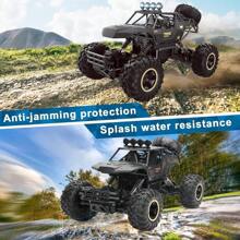 4DRC 1:12/1:16 RC Car MonsterTruck Fjärrkontroll Bilar Off-Road Big Wheel 4WD 2,4Ghz Barnleksak,Födelsedagspresenter,Semesterpresenter. Uppladdningsbara batterier. - Svart - Visa 7