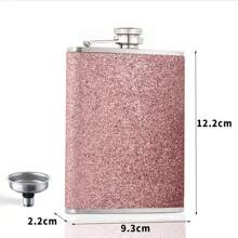 1 Stück 8oz Blinkende Edelstahl Hüftkflasche, "Mädelsabend" tragbare Outdoor Edelstahl Trinkflasche, blinkende Spirituosenflasche für Frauen