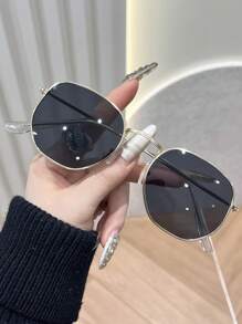 1pc Spring Popular Design Hot Girl Style Delicate Women Fashion Glasses For Driving Daily Life Rave Party Street Snap Musical Festival Beach Accessories Suitable For All Face Shapes - Multicolor - View 7