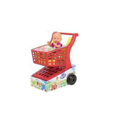 Vicam Toys 2x1 Spielzeug-Supermarkt-Wagen mit Lebensmitteln und Puppe - Verschiedene Modelle random shipping (Vicam Toys 90)