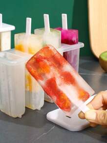 1 Stück/2 Stücke Eis-am-Stiel Form, minimalistischer weißer klarer Eislutscher-former für Zuhause