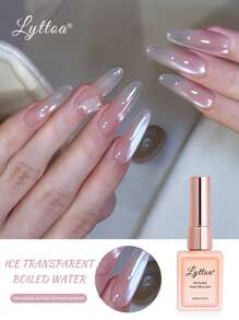 LYTTOA 15毫升透明果冻猫眼指甲油凝胶，2025新款闪亮瓷白玻璃珠猫眼凝胶 - 彩色 - 查看 3