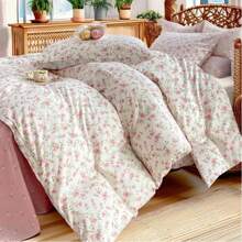 Vclife Girls Comforter Set Twin Pink Flower Bedding Set Teen Girls Tiny Floral Comforter With 2 Pillowcases(3pcs)-AA Version - 化纖印花被子-倩影粉 - 查看 6