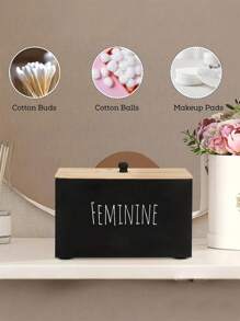 Rustic Multi-Functional Wooden Storage Box, Desktop Organizer With Compartments, Cover For Bathroom Decor, Tissue Box Holder