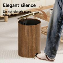 سلة مهملات مع غطاء ذات سعة كبيرة وتصميم هادئ للمنزل والحمام وغرفة المعيشة، تباع بكمية كبيرة