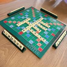 1pc Classic One-Letter Strategy Board Game - Standard Edition For Adults And Teens 14+, Family Entertainment And Party Fun, Quick Thinking And Strategy Game, Includes Game Board, Letter Magnets, 4 Shelves, And Instruction Booklet, Great For Room Decorating! - Green - View 1