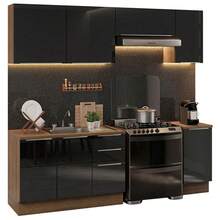 Cocina Integral Modular Luna Madesa 240cm Con Acessorios Mn Color Marrón/negro - Marrón y negro - Ver 2