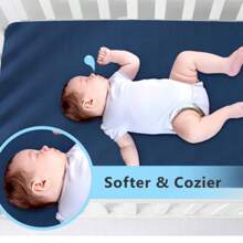 Breathable Microfiber Mini Crib Fitted Sheets - Sheet For Pack N Play, Microfiber Mini Crib Sheets, Playpen Bedding Sheet, Machine Washable, Brushed Microfiber Baby Sheets