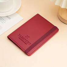 Simple Passport Holder. PU Leather Passport Bag, Multifunctional Passport Holder, Passport Document Sleeve, And Passport Sleeve. Travel Essentials Travel Accessories Travel Must Haves Holiday Essentials Holiday Travel Bag - Pink - View 8