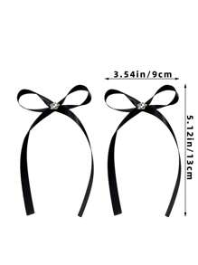 6pcs/Set Women's Elegant Ballet Style Sweet Girl Rhinestone Decor Bowknot Hair Clips, Alloy Alligator Hair Clips, Suitable For Everyday, Commute, Party, Birthday, Travel, Photography- A Great Gift For Best Friends