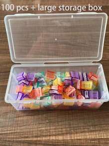 10/50/100/150 Stück Candy-farbene Druckclips, Clips gegen Kräuselung, Druck-Zieh-Clips, transparente Clips, A4 Papier-Büroklammern