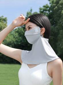 GOLOVEJOY 1pc Refreshing Breathable UV Protection Face Mask, Women Outdoor Cycling Lightweight Sheer Sun Shield Mask - Multicolor - View 4