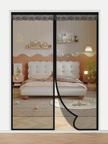 1pc Magnetic Mosquito Net Door, Durable Polyester Mesh Curtain, Easy Installation, Strong Magnets, Self-Sealing, Allows Pets To Enter, For Ventilation, Keeps Insects Out, Suitable For Various Door Sizes