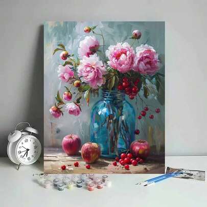 1 Bộ Tranh Hoa Hồng Tự Làm Tô Màu Theo Số Bộ Tranh Sơn Dầu, Không Khung, Quà Tặng Sinh Nhật Lý Tưởng, Câu Đố, Trang Trí Ngày Lễ, Không Cần Kỹ Năng Vẽ, Tác Phẩm Nghệ Thuật Đẹp Dễ Hoàn Thành