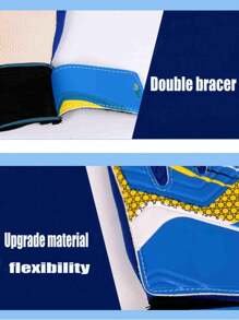 1pair Goalkeeper Football Gloves For Kids, Teenage Boys & Girls With Embossed Anti-Slip Latex Palm, Strong Grip Football Gloves For Children - Butterfly - View 4