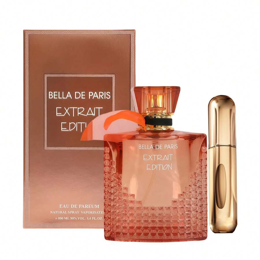 Bella De Paris Extrait Edition - Eau De Parfum Spray For Women - 3.4Fl Oz Perfume Sweet Floral & Woody Notes Long-Lasting Perfume Includes 5ml Body Natural Spray For Daily&Travel Use. - Bella De Paris - 查看 1