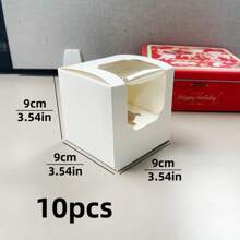 2pcs/5pcs/10pcs/50pcs 1/2/4/6/12 Hole Cupcake Boxes With Clear Window, Muffin Tart Container, White Paper Board Boxes For Cookies, Snacks, Desserts, Cake House, Party Gifts, Bakery Packaging, Cooked Food Gift Boxes, Baking Supplies - Paper - View 12